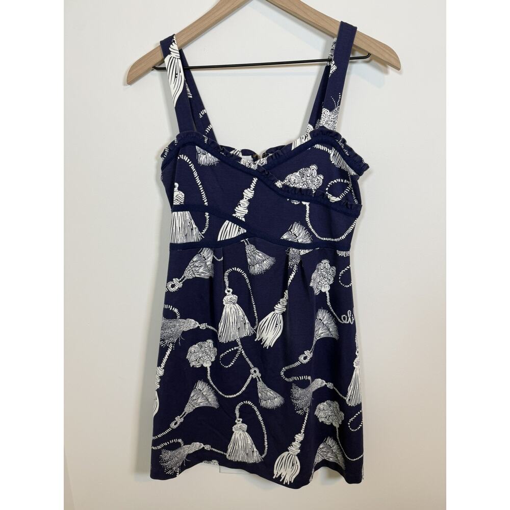 Lilly Pulitzer Vanessa Navy Behind The Rope Nautical Posh Ponte Dress 2 Preppy